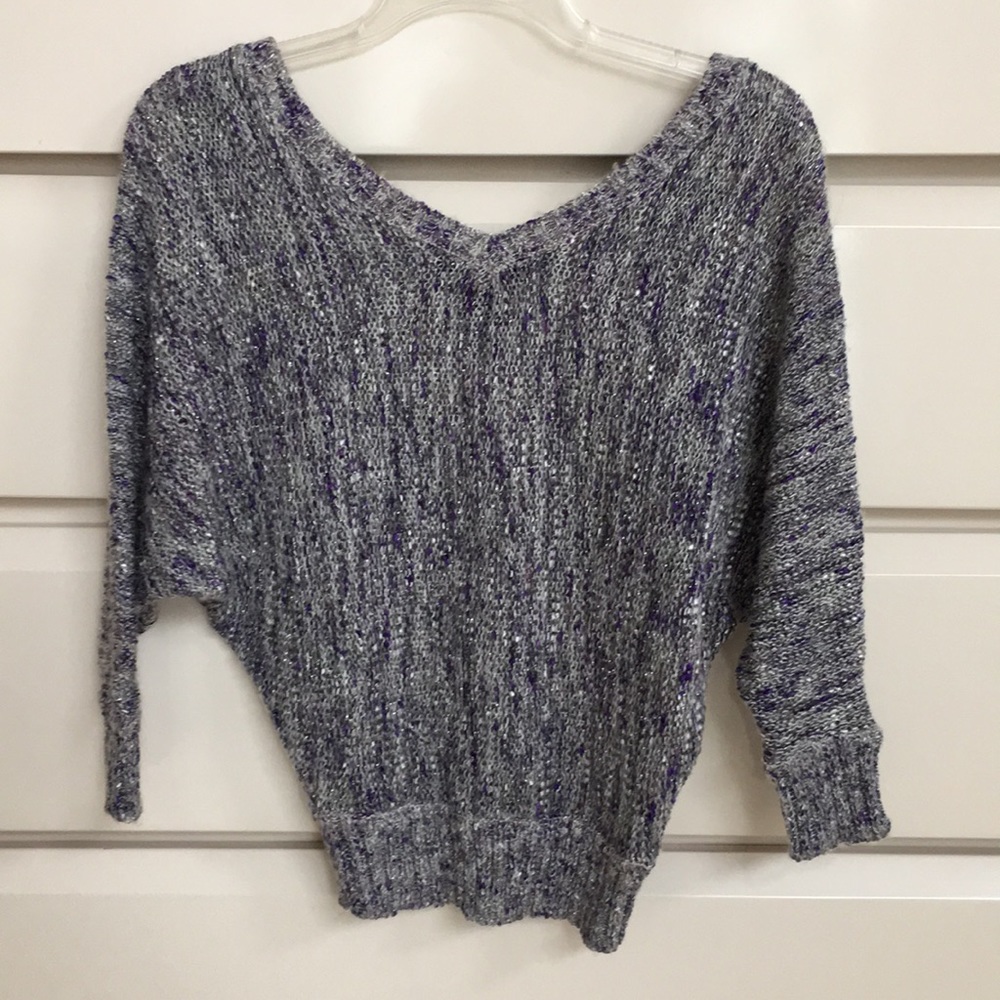 Jessica Simpson XS Purple and Silver Grey Sweater